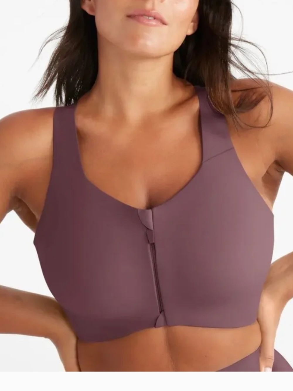 Knix Catalyst Front Zip Sports Bra Sz 8++ Violet Dusk